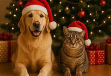 cane e gatto-natale