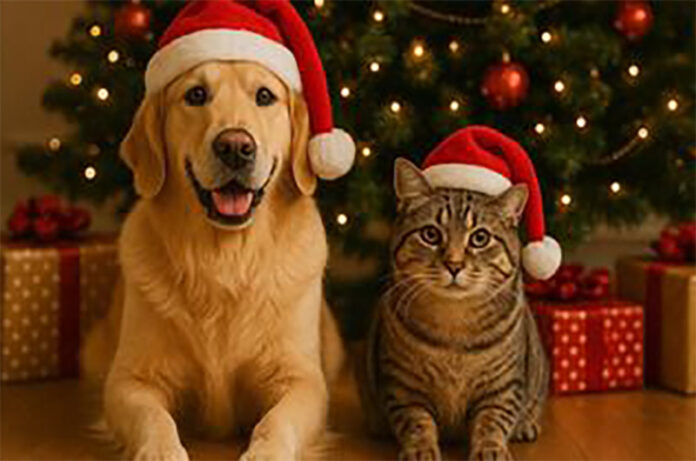 cane e gatto-natale