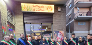 A Capranica inaugurato il Villaggio di Natale in miniatura sindaci e virgili-inaugurazione villaggio di natale a capranica