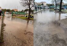 Scuola primaria Ellera di Viterbo, piazzale allagato ad ogni pioggia. Richiesta di intervento
