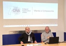 Il segretario Attilio Lupidi e il presidente Alessio Gismondi svelano il logo Cna 70