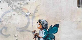 Qui Sanremo. Il murale di Laika come ‘Stella Stellina’ di Ermal Meta: per ricordare che “A Gaza si muore ancora”