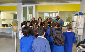 visita degli studenti all'ufficio postale di Vejano - VT