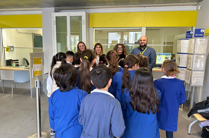 visita degli studenti all'ufficio postale di Vejano - VT