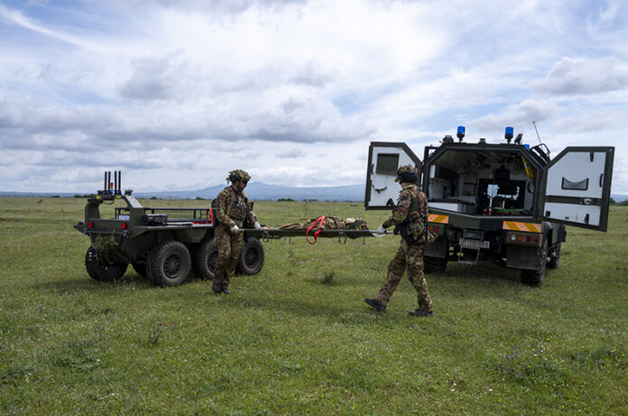 Esfiltrazione di un ferito mediante l’impiego del IDV Light Whelled UGV Wiking