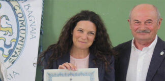 Antonella Sberna pergamena dall'Associazione Amici di Bagnaia