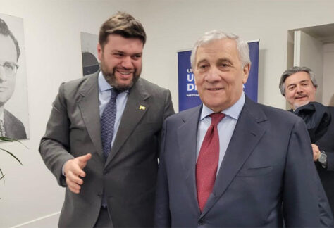 Alessandro Romoli, Antonio Tajani e Francesco Battistoni