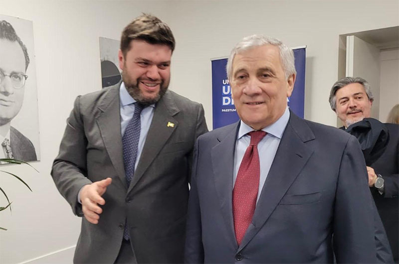 Alessandro Romoli, Antonio Tajani e Francesco Battistoni