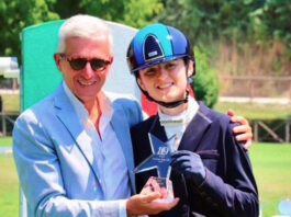Sofia Pagliaro in sella al suo cavallo Collin ha conquistato la Coppa Lazio Dressage 2026