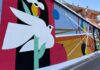 Grotte di Castro presenta alla città il murale del progetto Segni per valorizzare il tratto della Via Francigena del Nord Corn79 e Luca Font-murale a Grotte di Castro