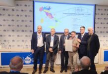 La premiazione di Mauro Mari nella sede della Cna nazionale