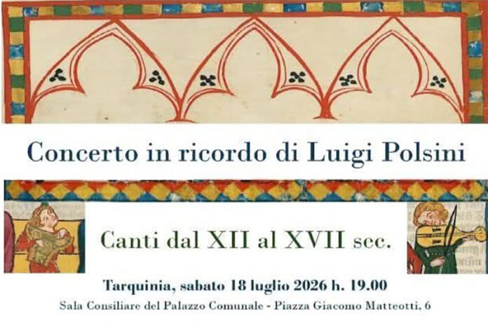 Tarquinia, concerto in memoria di Luigi Polsini