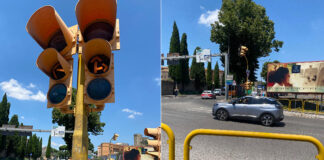 La pericolosità dei Semafori non funzionanti a Viterbo, incrocio via Rosselli e via Capocci