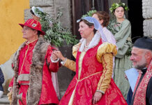 Al Castello di San Michele in Teverina rievocazione delle nozze tra Ottaviano e Virginia Baglioni e banchetto rinascimentale San Michele in Teverina-rievocazione delle nozze Baglioni
