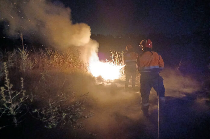 incendio alle saline di tarquinia