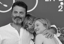 Anna Foglietta con Guido Caprino e Alba Rohrwacher-Una Storia