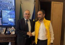 Il Prefetto Lamberto Giannini con David Granieri