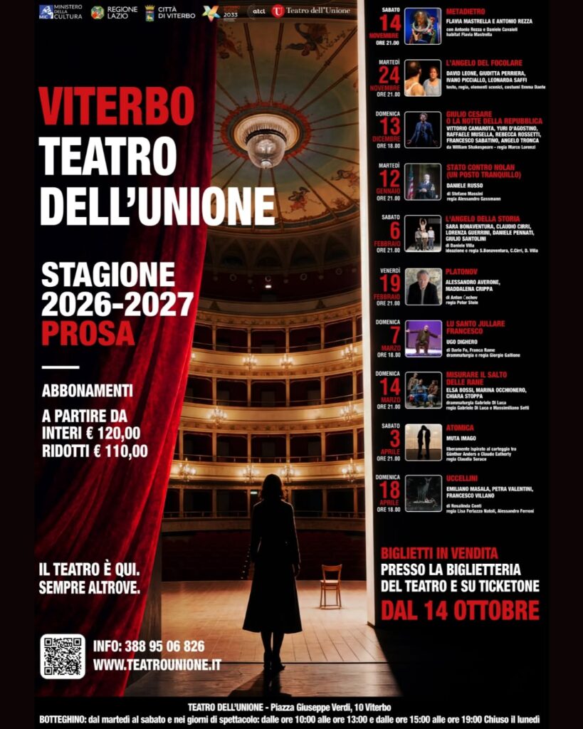 stagione di prosa al teatro dell'Unione